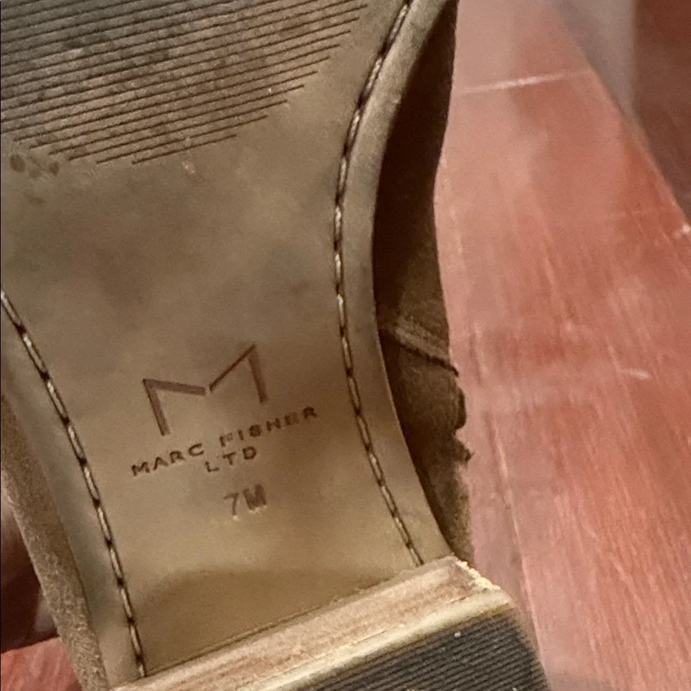 Marc Fisher Tan Suede Ankle Booties